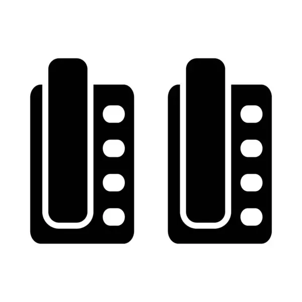 Intercom Vector Glyph Icon Para Uso Personal Comercial — Vector de stock