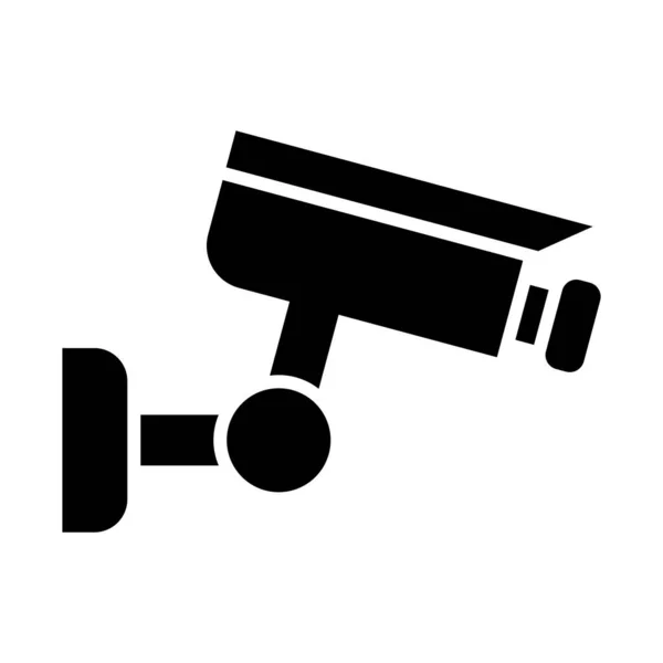 Icona Del Glifo Vettoriale Della Telecamera Sicurezza Uso Personale Commerciale — Vettoriale Stock