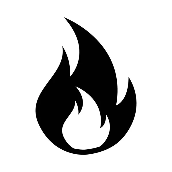 Fire Vector Glyph Ikona Pro Osobní Komerční Použití — Stockový vektor