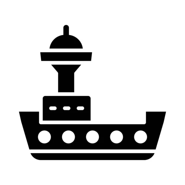 Ship Vector Glyph Icon Voor Persoonlijk Commercieel Gebruik — Stockvector