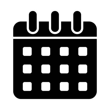 Kişisel ve Ticari Kullanım İçin Takvim Vektörü Kabartma Simgesi