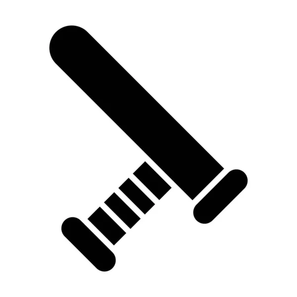 Baton Vector Glyph Icon Para Uso Personal Comercial — Archivo Imágenes Vectoriales