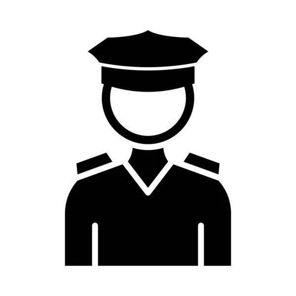 Icono Glifo Vectorial Policía Para Uso Personal Comercial — Archivo Imágenes Vectoriales