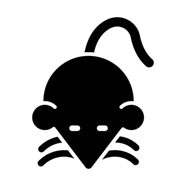 Ikona Szczura Wektor Glif Użytku Osobistego Komercyjnego — Wektor stockowy
