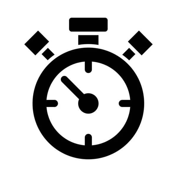 Icono Glifo Vectorial Cronómetro Para Uso Personal Comercial — Vector de stock