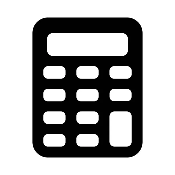 Calculadora Vector Glyph Icon Para Uso Personal Comercial — Archivo Imágenes Vectoriales