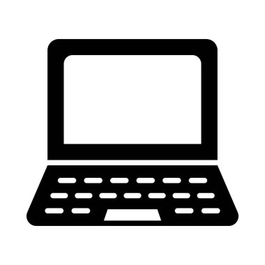 Kişisel ve ticari kullanım için dizüstü bilgisayar vektörü kabartma simgesi