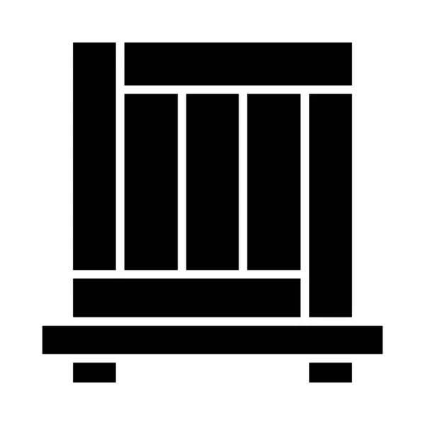 Векторная Икона Деревянный Ящик Личного Коммерческого Использования — стоковый вектор
