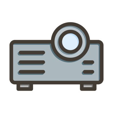 Projektör Kalın Çizgisi Kişisel ve Ticari Kullanım İçin Renklerle Dolu