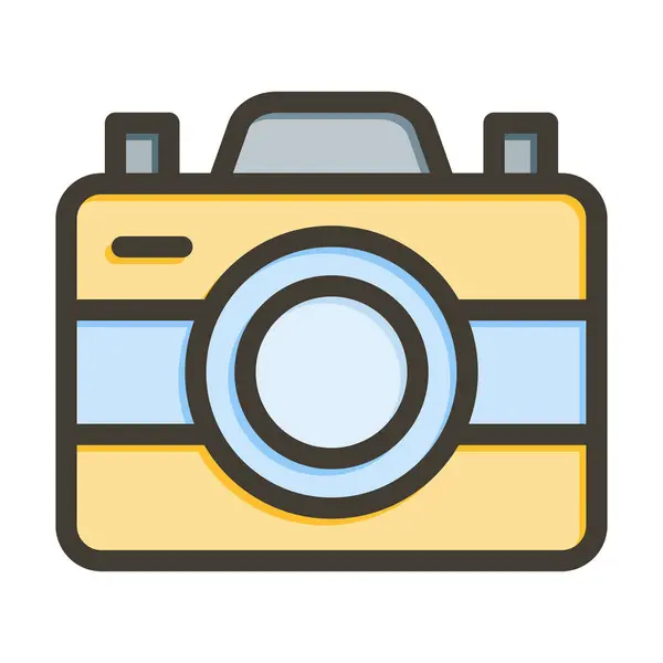 Tlusté Čárové Barvy Fotoaparátu Pro Osobní Komerční Použití — Stockový vektor