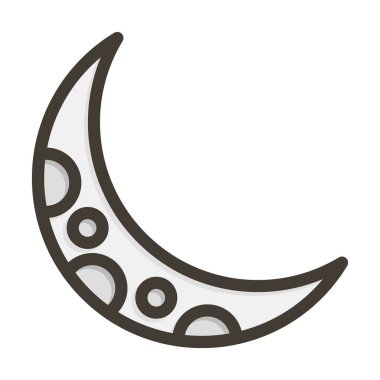 Yarım Ay Kalın Çizgisi Kişisel ve Ticari Kullanım İçin Renklerle Dolu