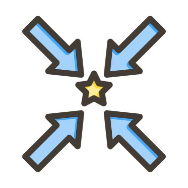 Küçültme Kalın Çizgisi Kişisel ve Ticari Kullanım İçin Renklerle Dolu