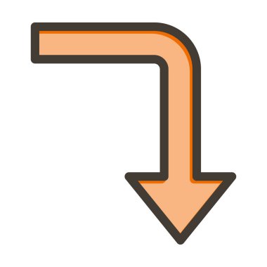 Kişisel ve ticari kullanım için renkler doldurulmuş Kalın Çizgiyi Geri Çevir