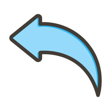 Eğri Sol Kalın Çizgi Kişisel ve Ticari Kullanım İçin Renklerle Dolu