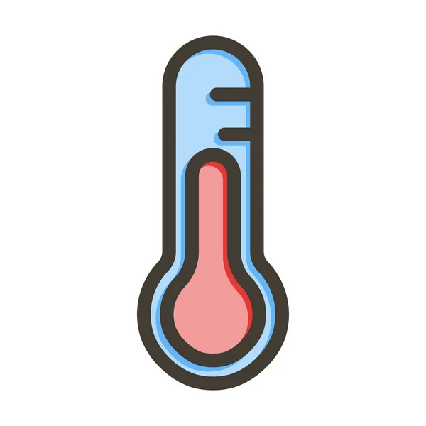 Гаряча Температура Товста Лінія Заповнені Кольори Особистого Комерційного Використання — стоковий вектор