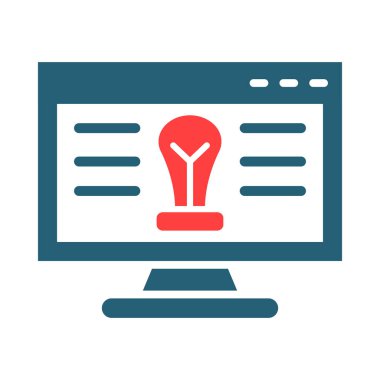 Online Course Vector Glyph Two Color Icon For Personal And Commercial Use