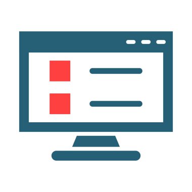 Online Test Vector Glyph Two Color Icon For Personal And Commercial Use