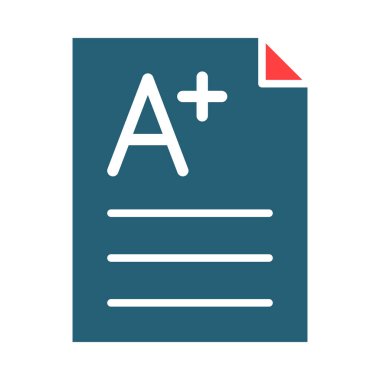 Grades Vector Glyph Two Color Icon For Personal And Commercial Use