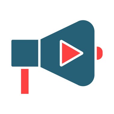  Video Marketing Vector Glyph Two Color Icon For Personal And Commercial Use