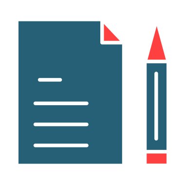 Notes Vector Glyph Two Color Icon For Personal And Commercial Use