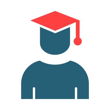 Student Vector Glyph Two Color Icon For Personal And Commercial Use