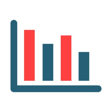 Bar Chart Vector Glyph Two Color Icon For Personal And Commercial Use