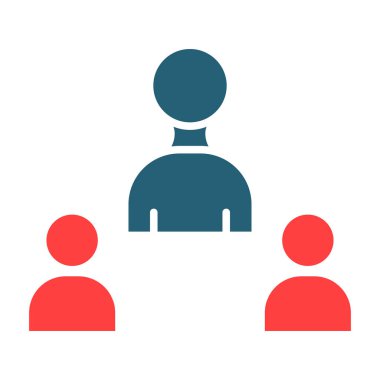 Meeting Vector Glyph Two Color Icon For Personal And Commercial Use