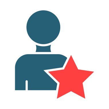 Employee Of The Month Vector Glyph Two Color Icon For Personal And Commercial Use