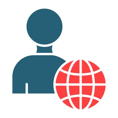 Freelancer Vector Glyph Two Color Icon For Personal And Commercial Use