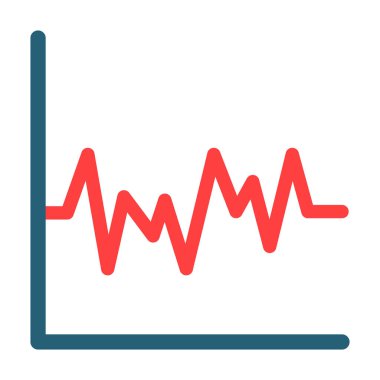 Wave Chart Vector Glyph Two Color Icon For Personal And Commercial Use