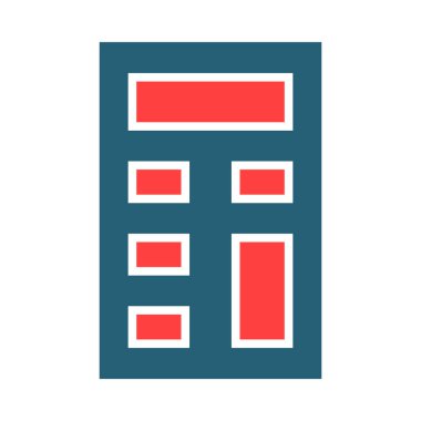 Calculate Vector Glyph Two Color Icon For Personal And Commercial Use