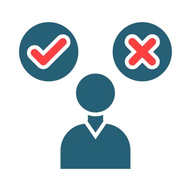 Decision Making Vector Glyph Two Color Icon For Personal And Commercial Use