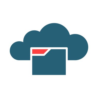 Cloud Data Vector Glyph Two Color Icon For Personal And Commercial Use