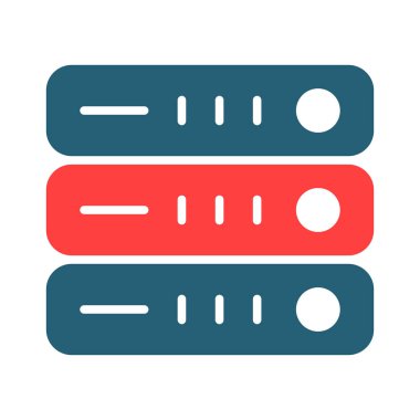 Server Vector Glyph Two Color Icon For Personal And Commercial Use