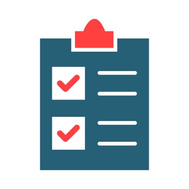 Checklist Vector Glyph Two Color Icon For Personal And Commercial Use