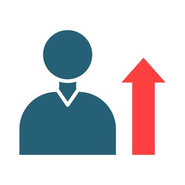 Career Promotion Vector Glyph Two Color Icon For Personal And Commercial Use