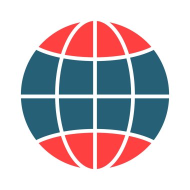 WorldWide Shipping Vector Glyph Two Color Icon For Personal And Commercial Use