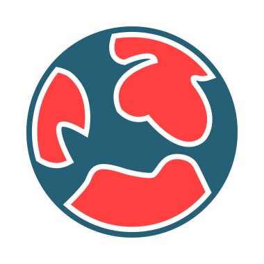 Planet Earth Vector Glyph Two Color Icon For Personal And Commercial Use