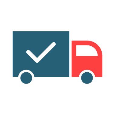 Shipped Vector Glyph Two Color Icon For Personal And Commercial Use