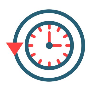 Track Of Time Glyph Two Color Icon For Personal And Commercial Use