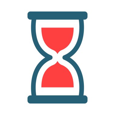 Hourglass Glyph Two Color Icon For Personal And Commercial Use