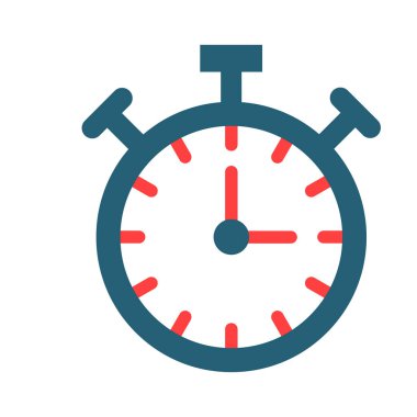 Stopwatch Glyph Two Color Icon For Personal And Commercial Use