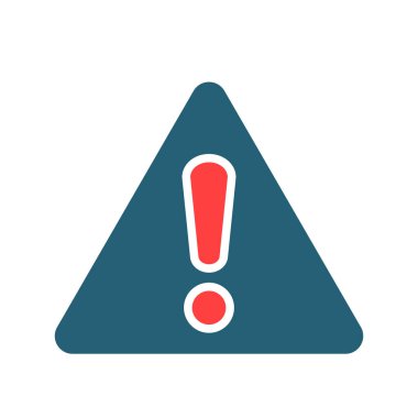Warning Glyph Two Color Icon For Personal And Commercial Use