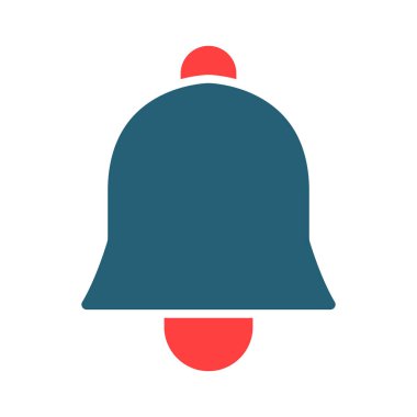 Notification Bell Glyph Two Color Icon For Personal And Commercial Use
