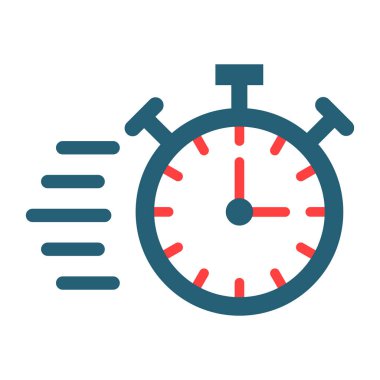 Fast Time Glyph Two Color Icon For Personal And Commercial Use