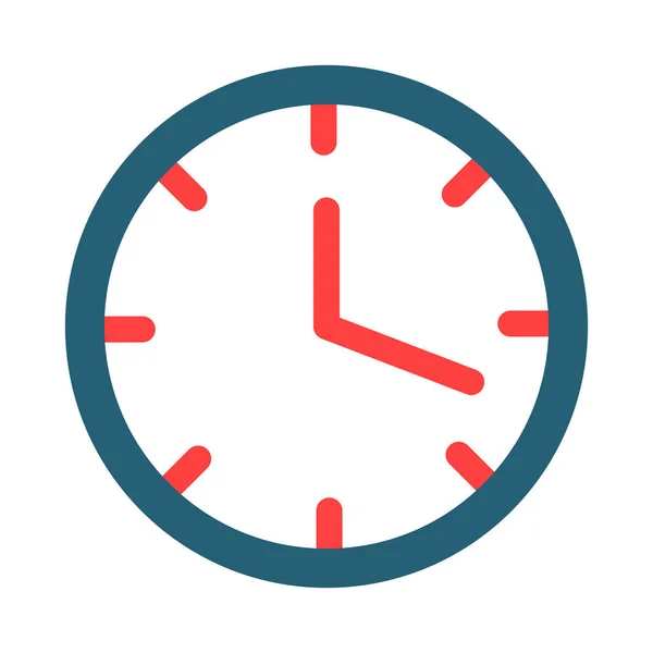 Clock Glyph Two Color Icon Personal Commercial Use — Διανυσματικό Αρχείο