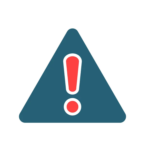 Warning Glyph Two Color Icon Personal Commercial Use — Vetor de Stock