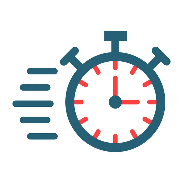 Fast Time Glyph Two Color Icon Personal Commercial Use — стоковый вектор