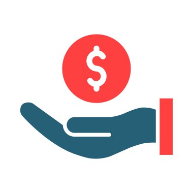 Kişisel ve ticari kullanım için Para Kabartma İki Renk Simgesi