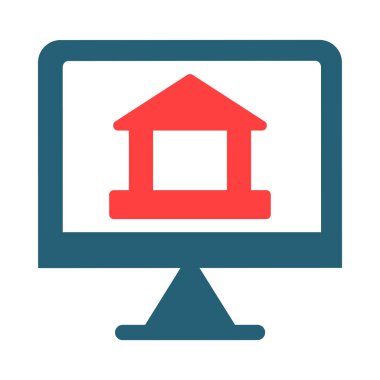 Kişisel ve ticari kullanım için İnternet Bankacılık Kabartması İki Renk Simgesi